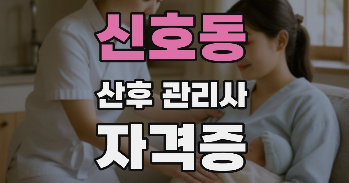 신호동 산후 관리사 자격증