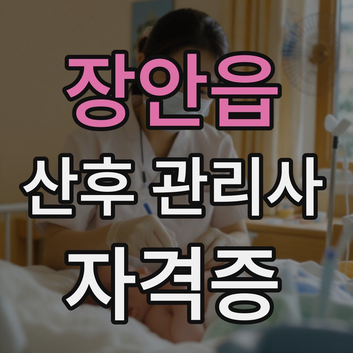 장안읍 산후 관리사 자격증