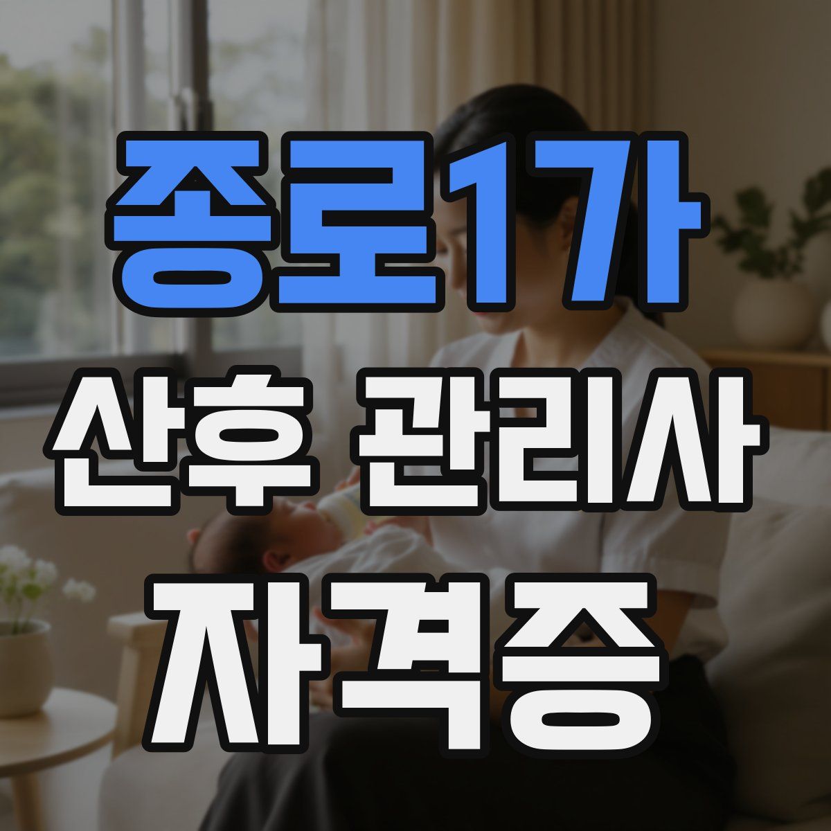 종로1가 산후 관리사 자격증