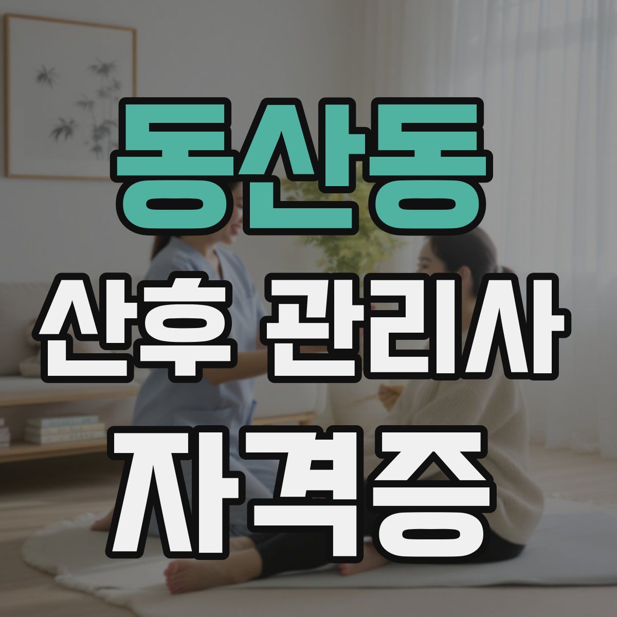 동산동 산후 관리사 자격증