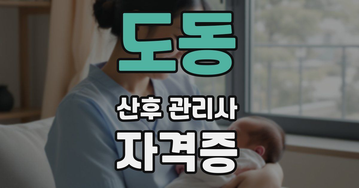 도동 산후 관리사 자격증