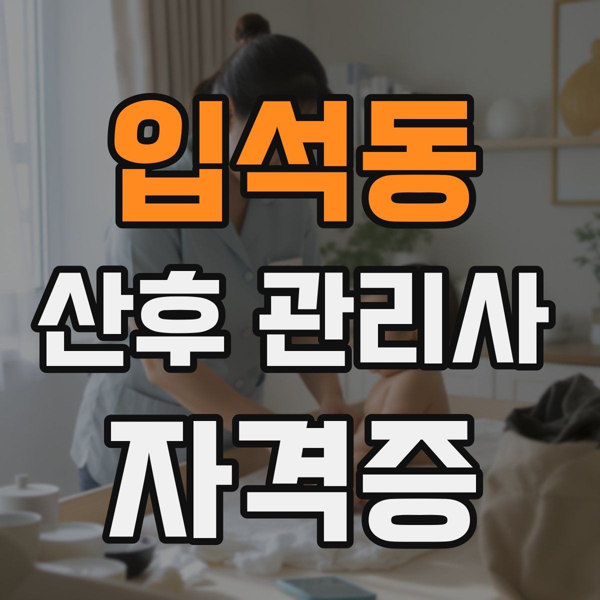 입석동 산후 관리사 자격증 좁은 공간에서도 효율적으로 케어하는 방법