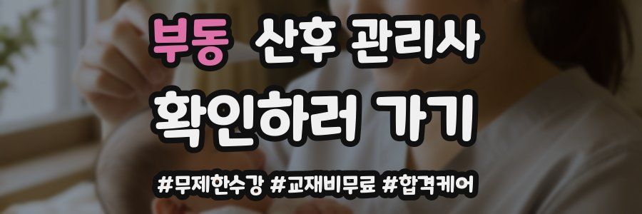 부동 산후 관리사 자격증