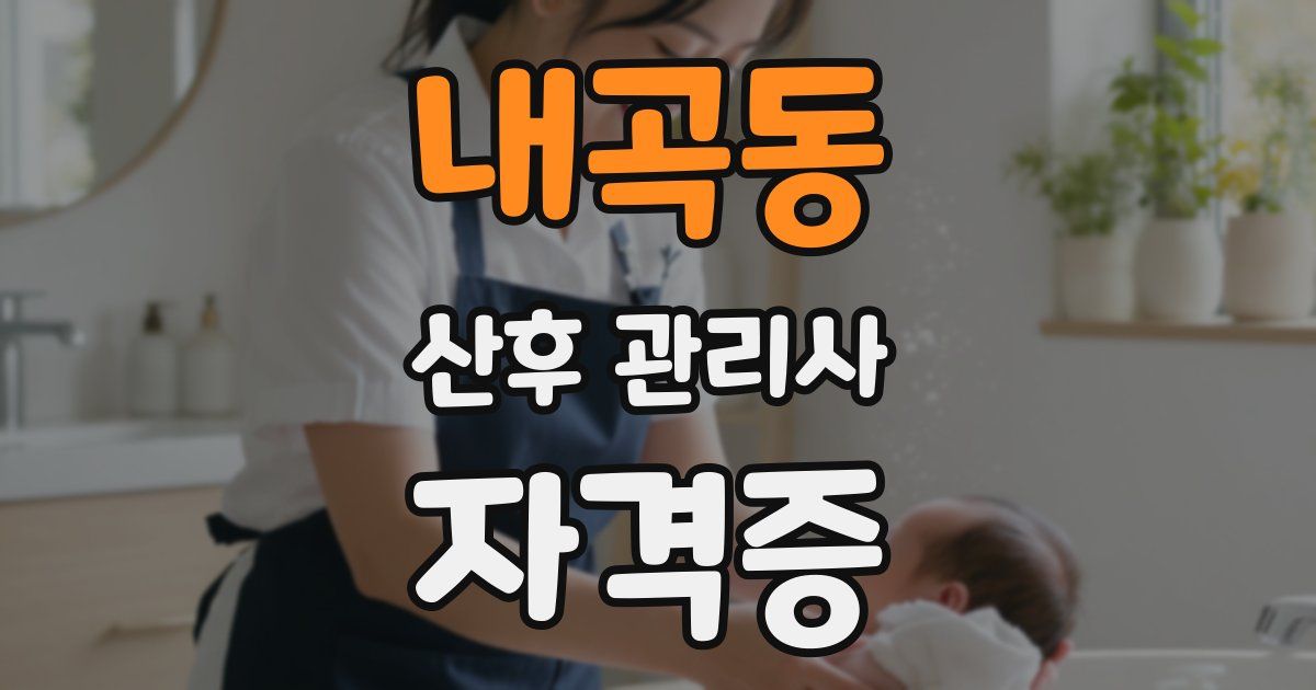 내곡동 산후 관리사 자격증