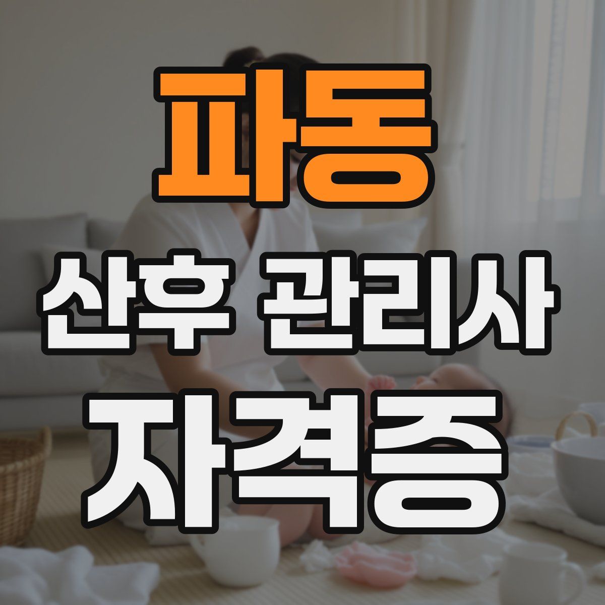 파동 산후 관리사 자격증