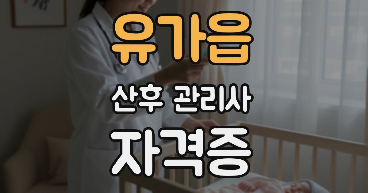 유가읍 산후 관리사 자격증