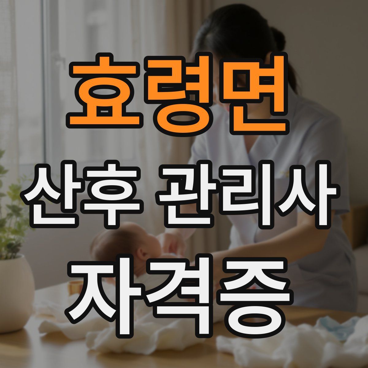 효령면 산후 관리사 자격증
