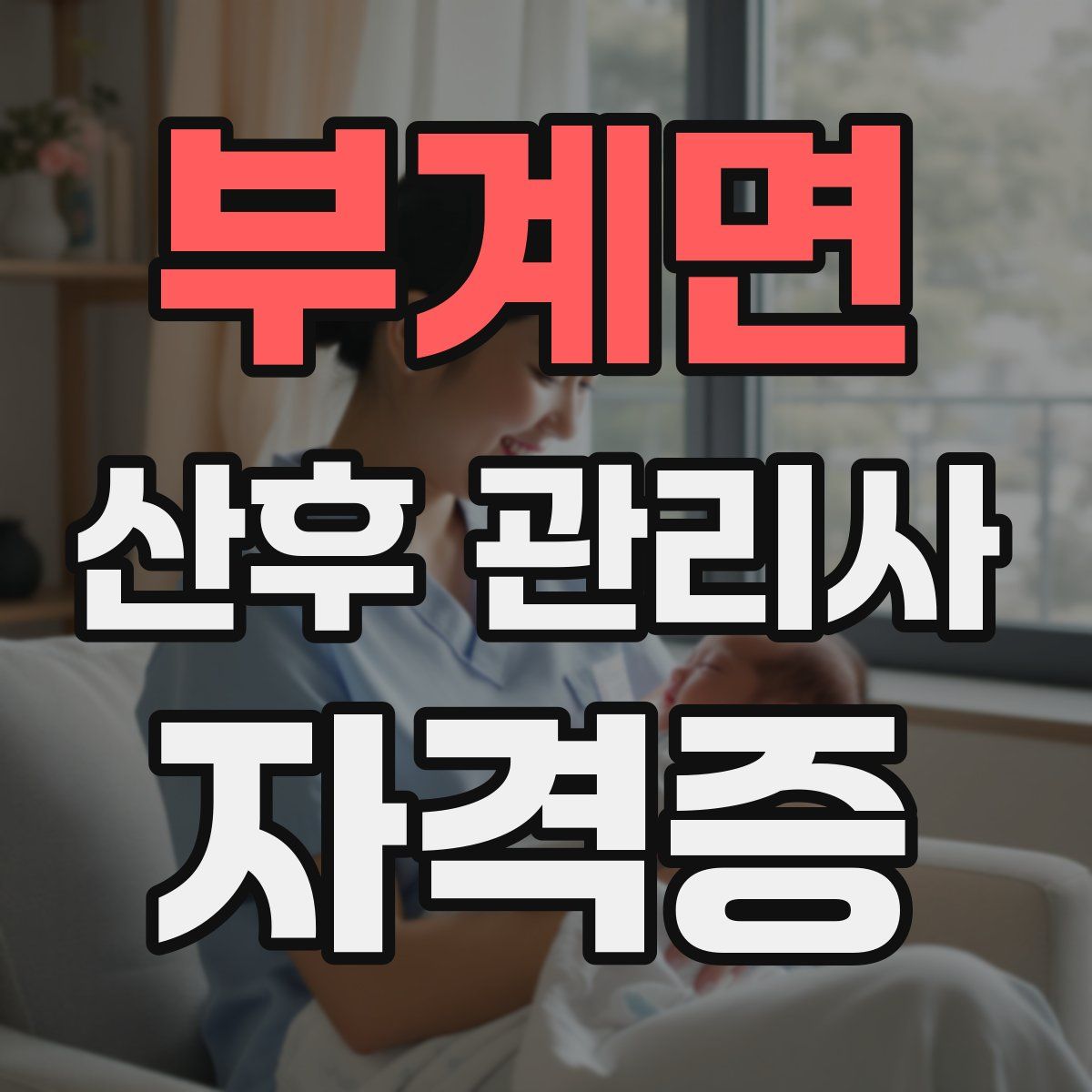 부계면 산후 관리사 자격증