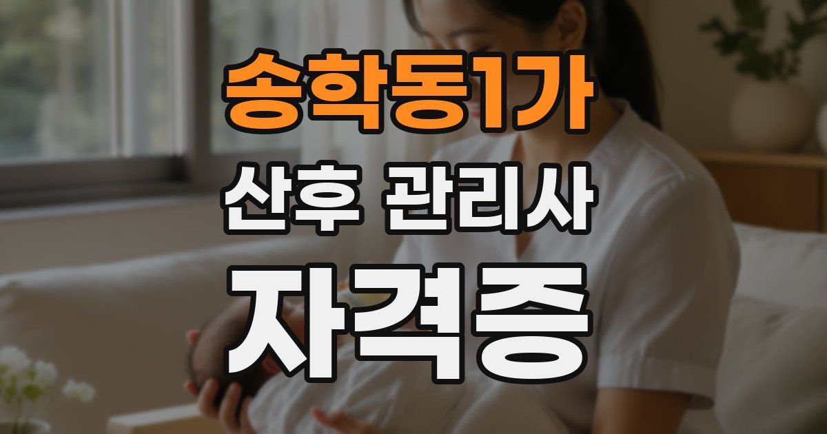 송학동1가 산후 관리사 자격증