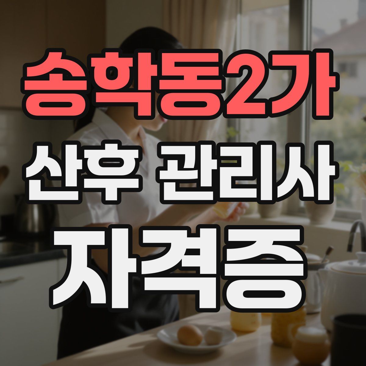 송학동2가 산후 관리사 자격증