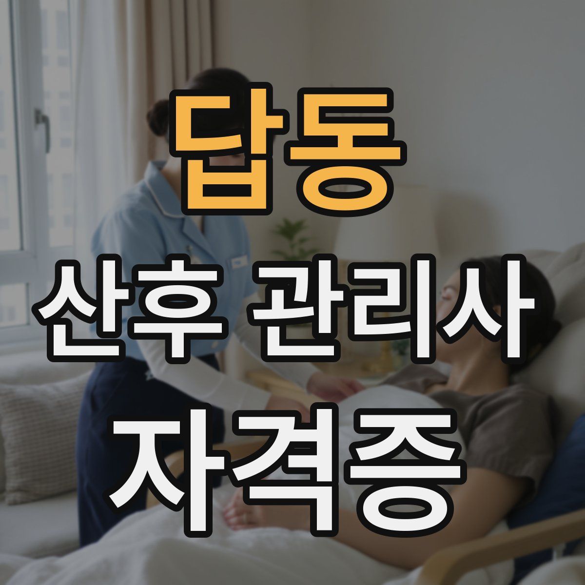 답동 산후 관리사 자격증