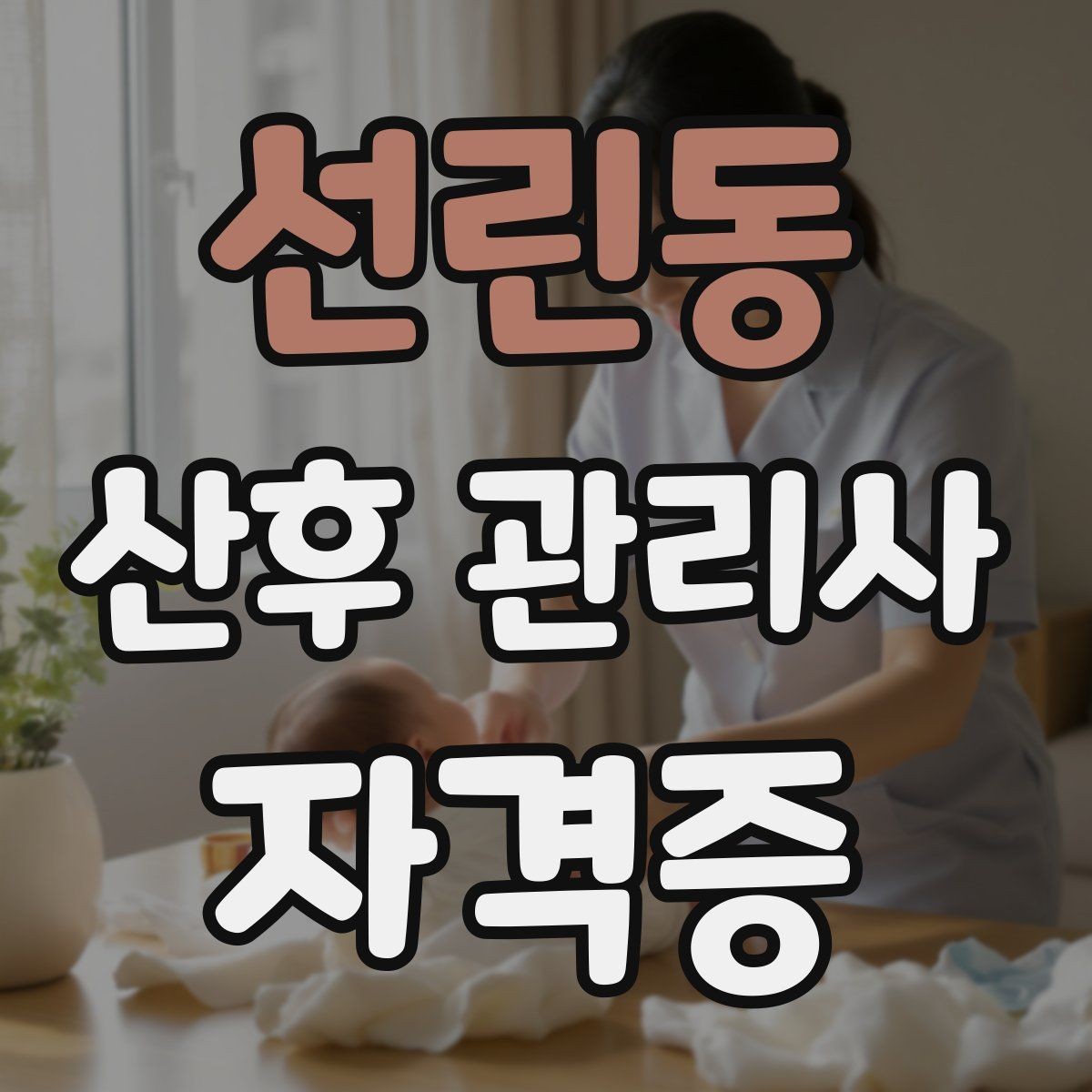 선린동 산후 관리사 자격증 취득하면 할 수 있는 일 한눈에 보기
