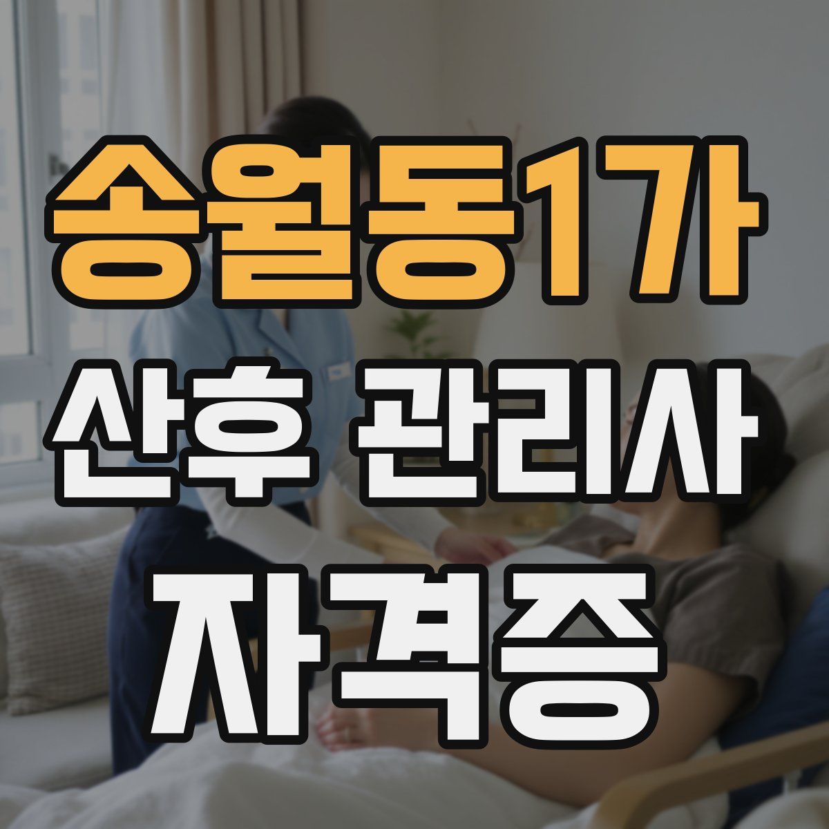 송월동1가 산후 관리사 자격증
