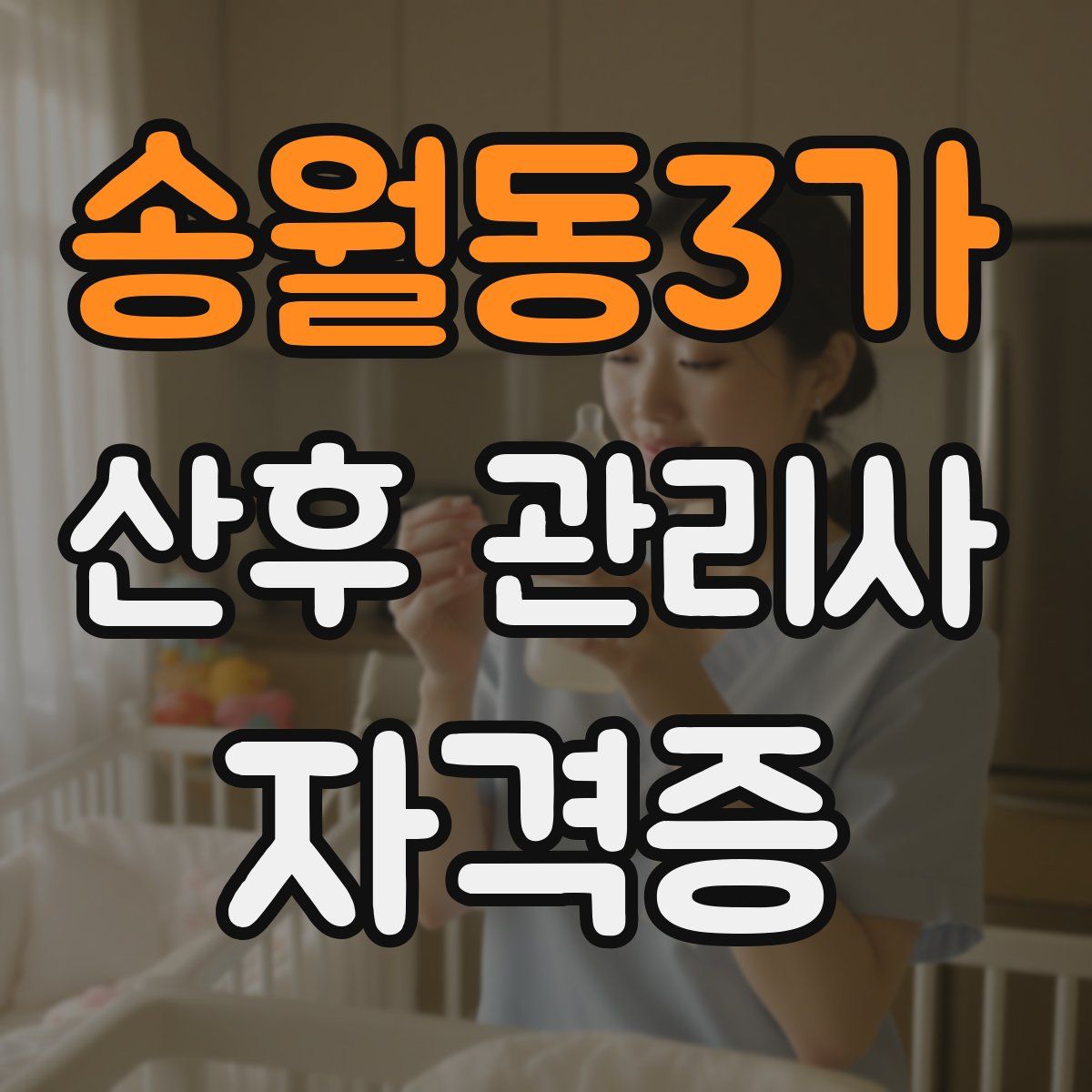 송월동3가 산후 관리사 자격증