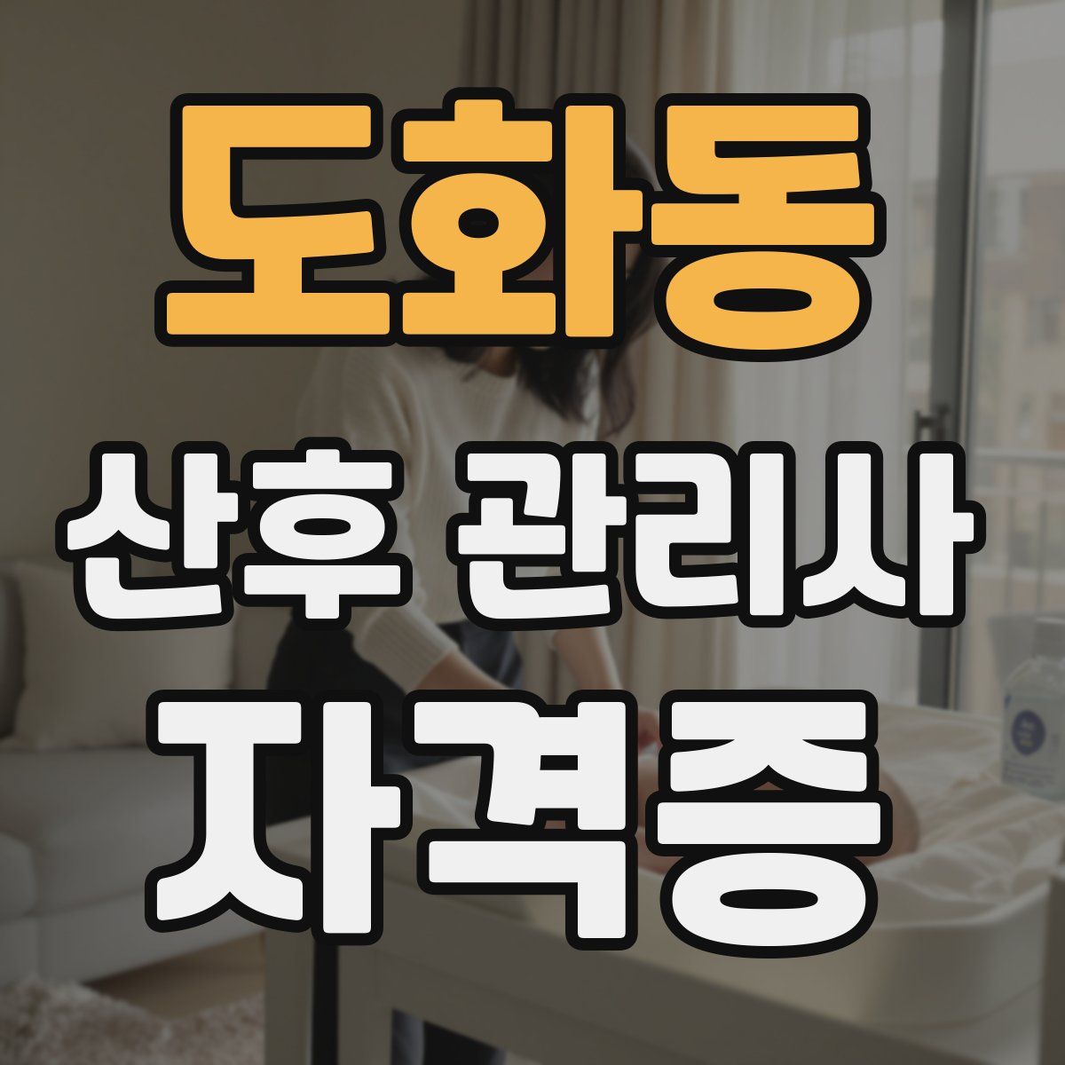 도화동 산후 관리사 자격증