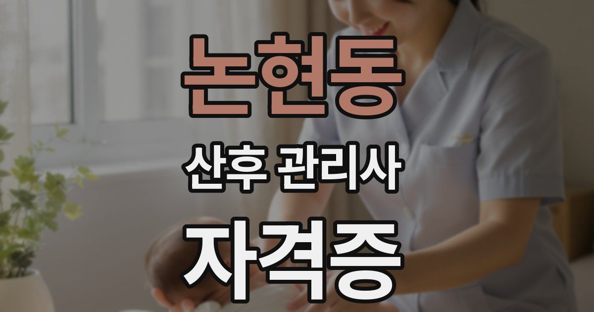 논현동 산후 관리사 자격증