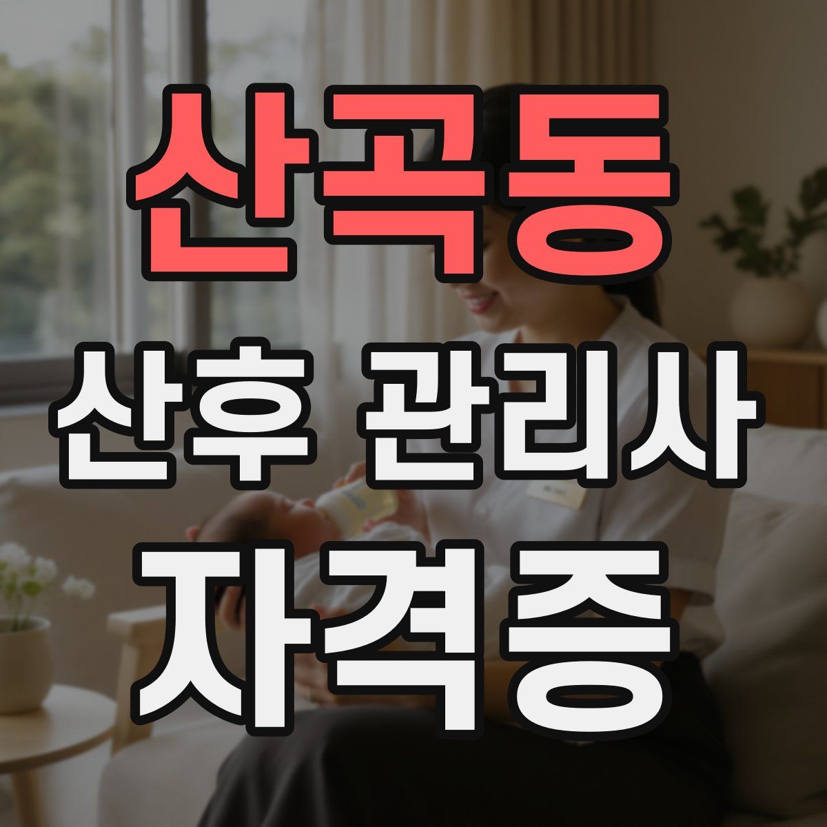 산곡동 산후 관리사 자격증