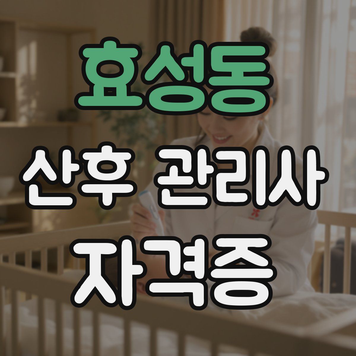 효성동 산후 관리사 자격증