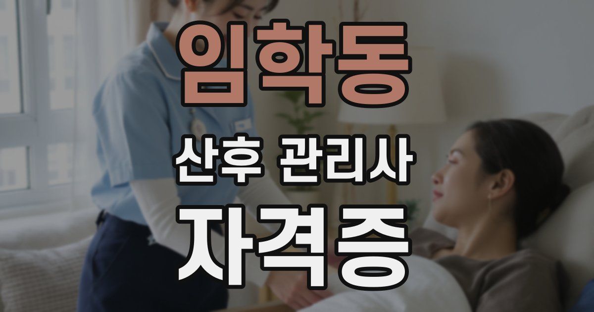 임학동 산후 관리사 자격증