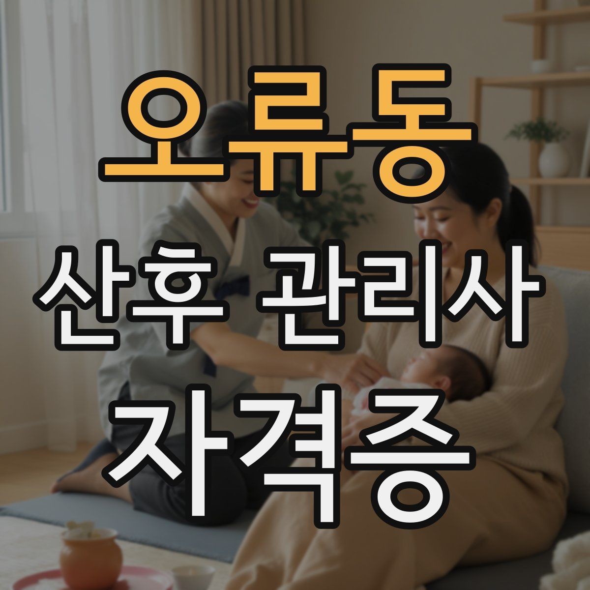 오류동 산후 관리사 자격증 가정마다 다른 요청을 정리하는 상담 요령