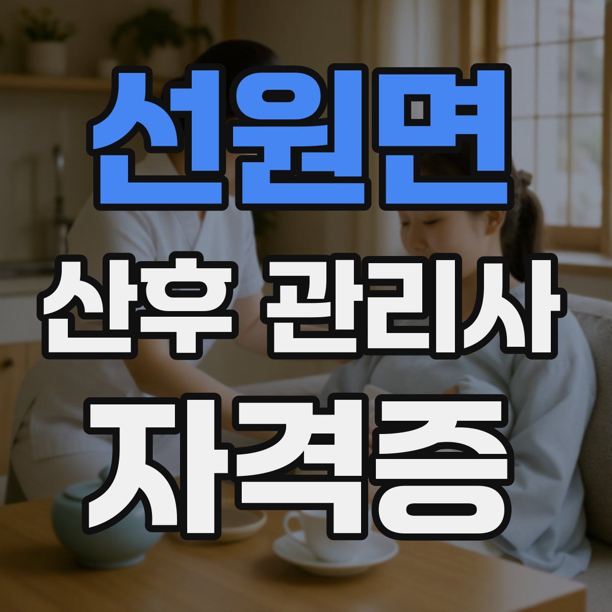 선원면 산후 관리사 자격증