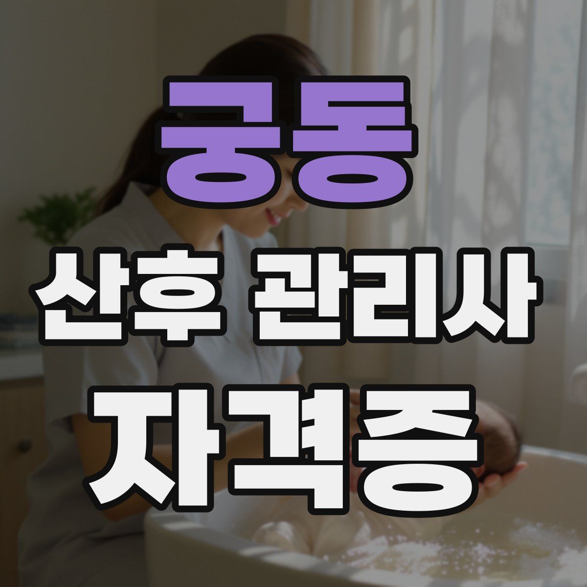 궁동 산후 관리사 자격증