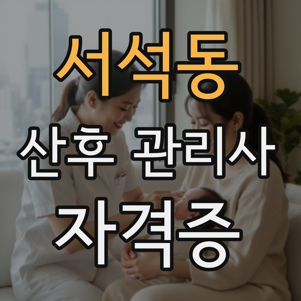 서석동 산후 관리사 자격증