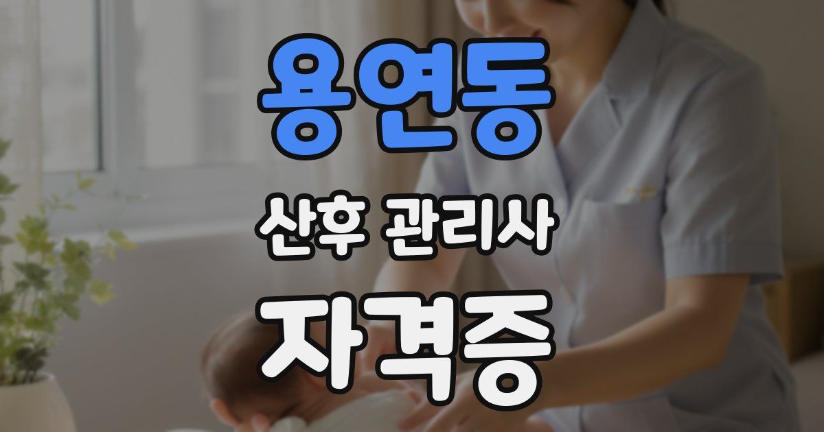 용연동 산후 관리사 자격증