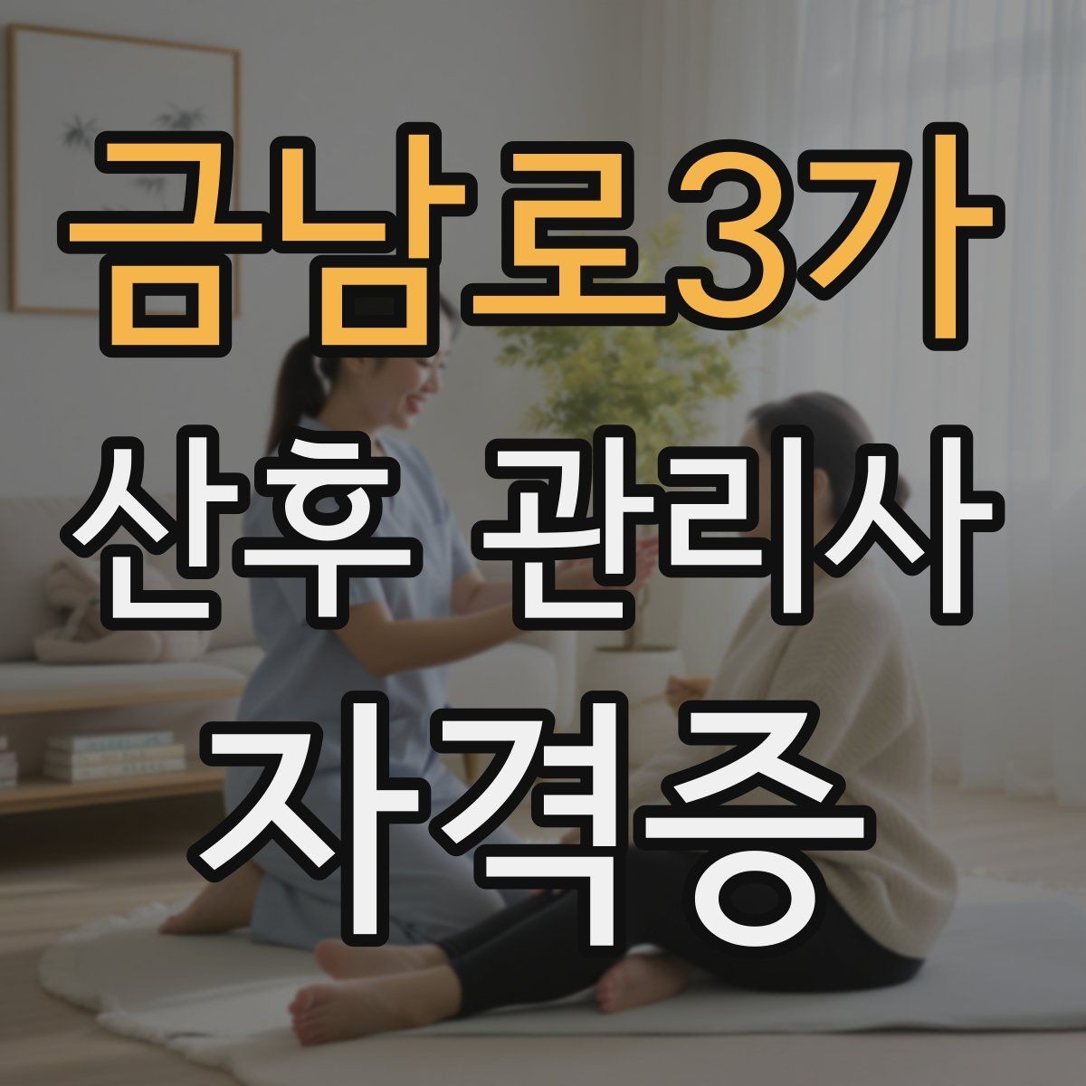금남로3가 산후 관리사 자격증 취득하면 할 수 있는 일은 무엇일까