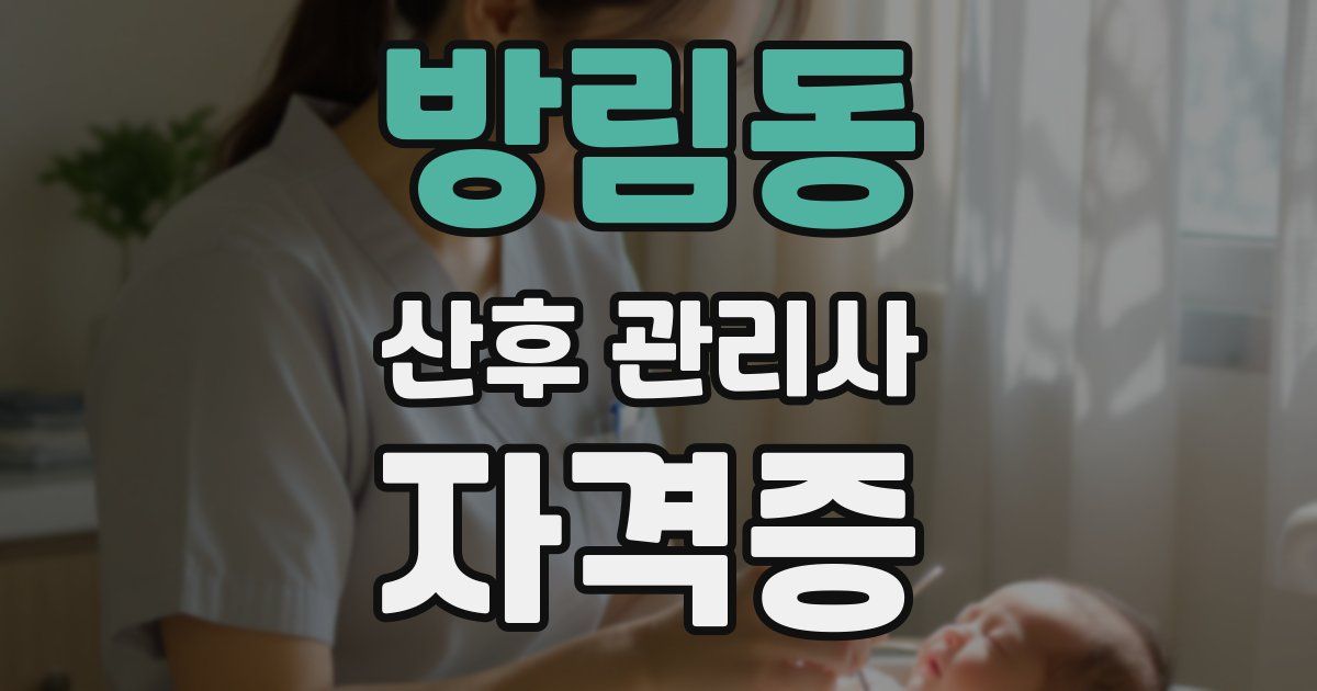 방림동 산후 관리사 자격증