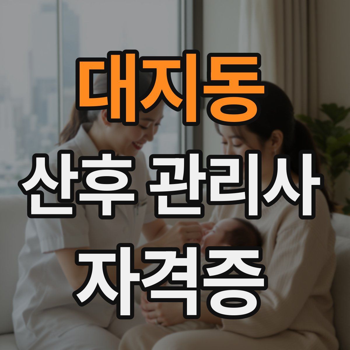 대지동 산후 관리사 자격증