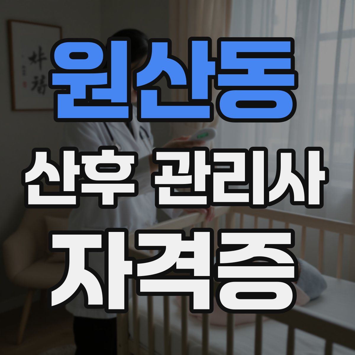 원산동 산후 관리사 자격증