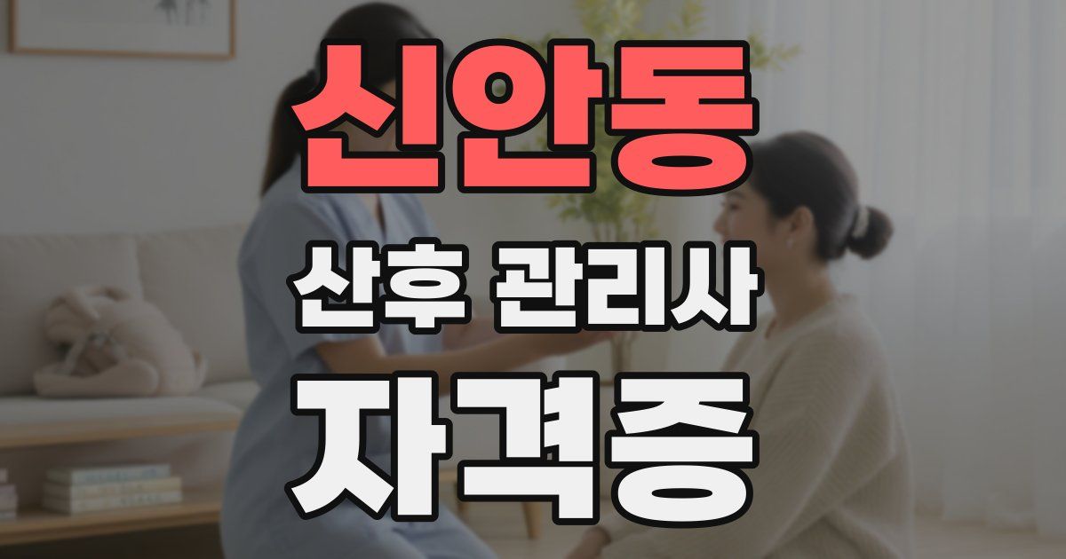 신안동 산후 관리사 자격증