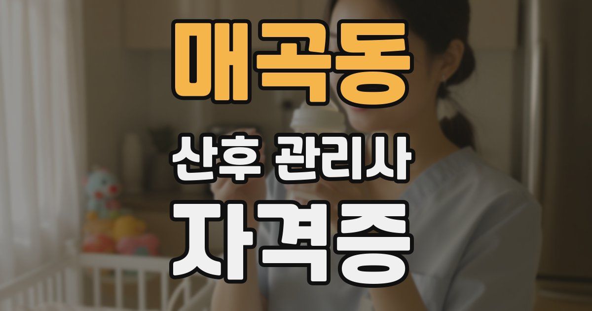 매곡동 산후 관리사 자격증
