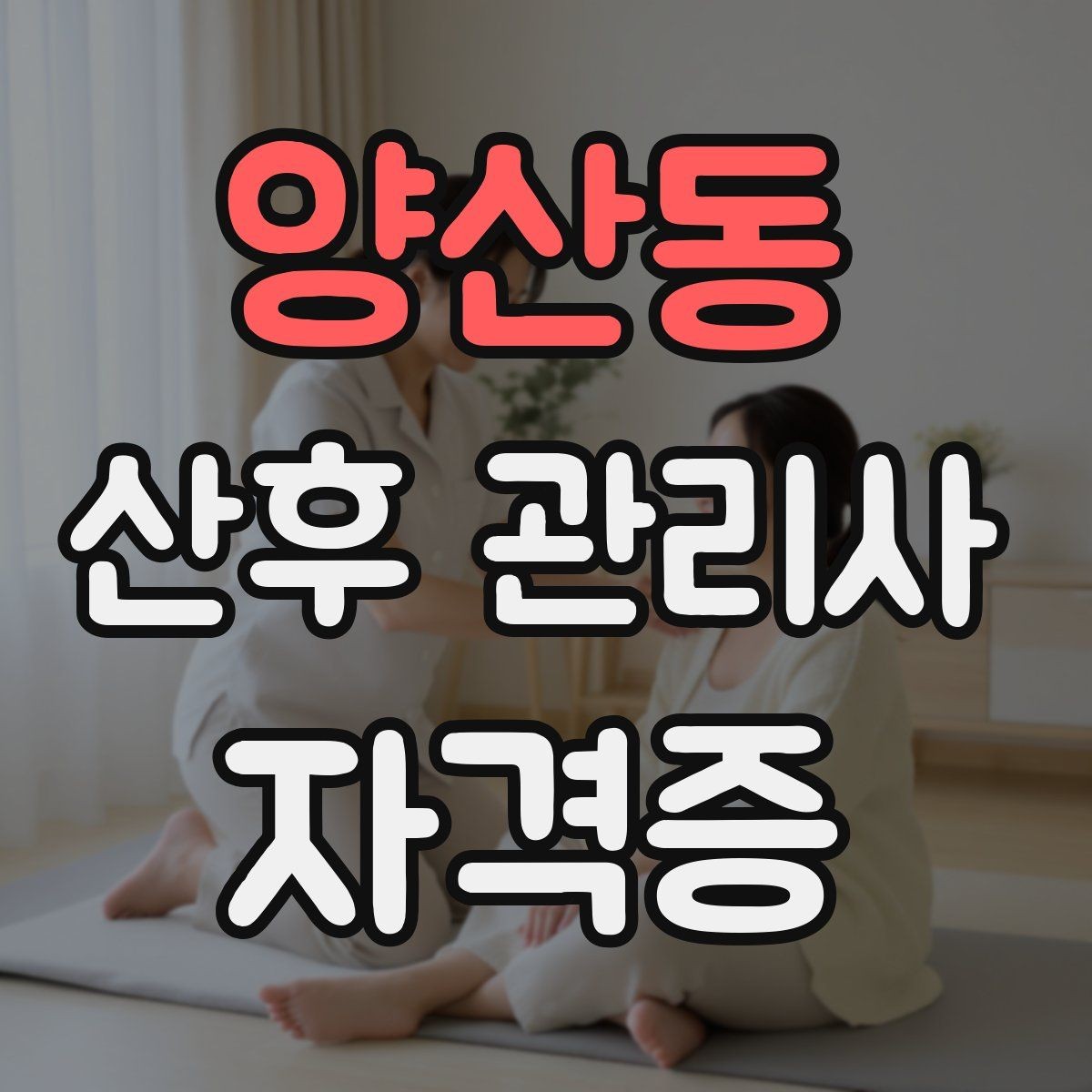 양산동 산후 관리사 자격증 산모가 예민할 때 대화 톤 조절하는 법