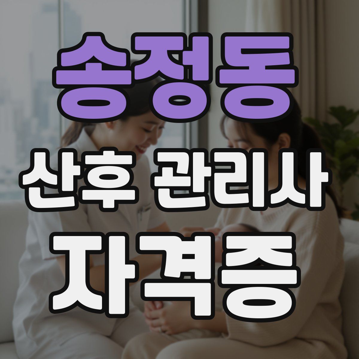 송정동 산후 관리사 자격증