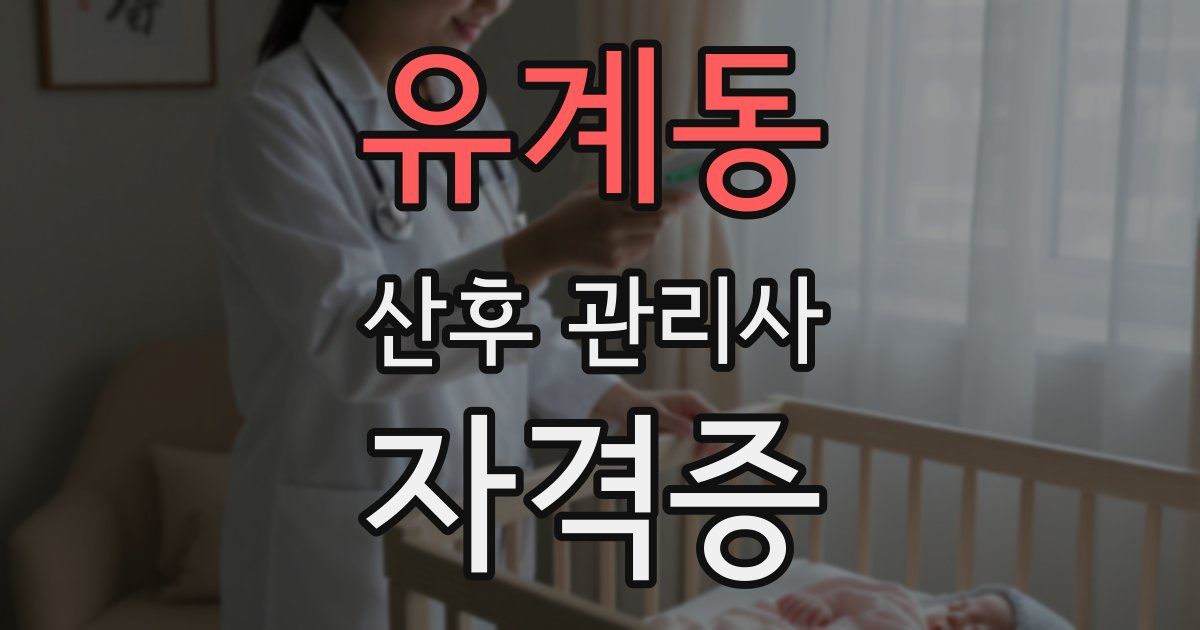 유계동 산후 관리사 자격증
