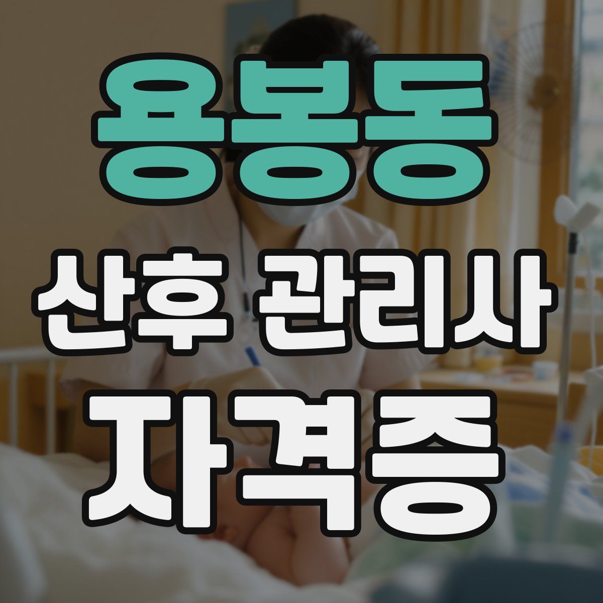 용봉동 산후 관리사 자격증