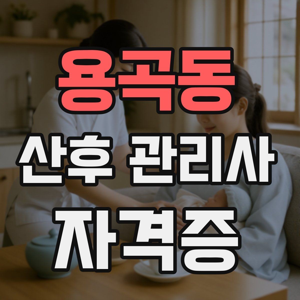 용곡동 산후 관리사 자격증 첫 방문 전 안내 메시지 구성법