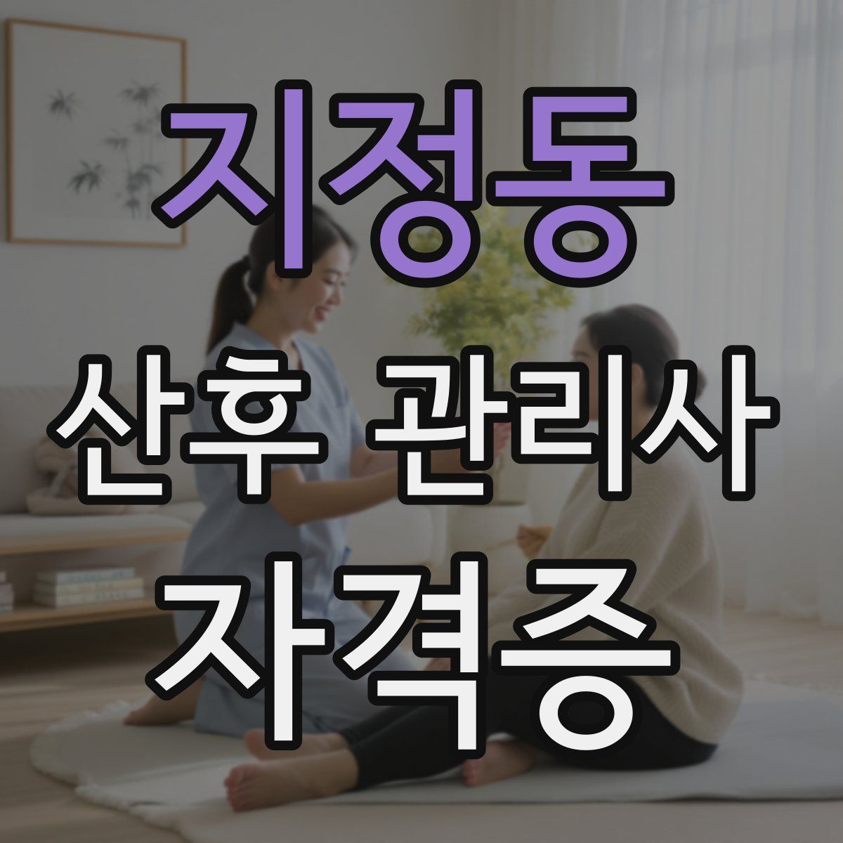 지정동 산후 관리사 자격증