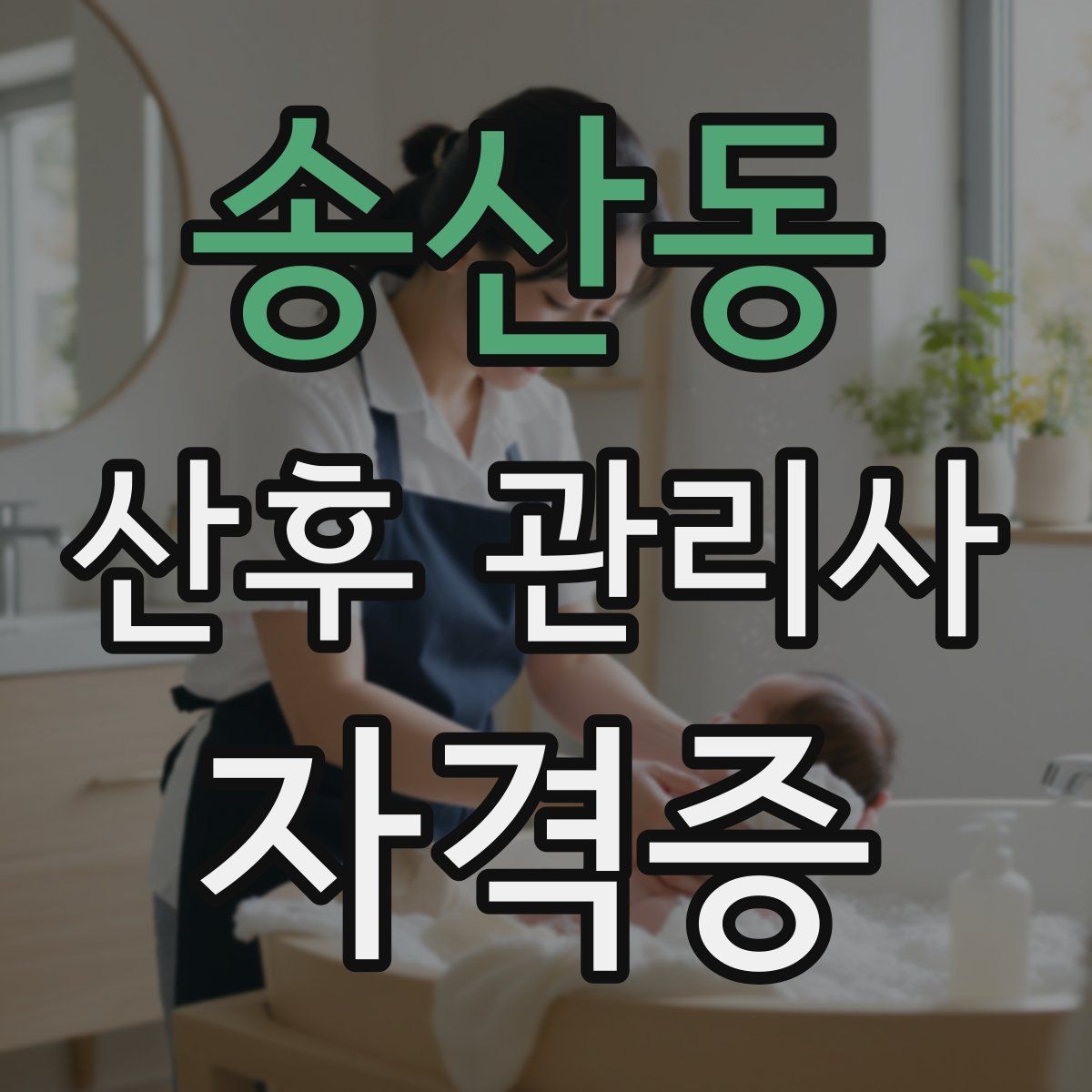 송산동 산후 관리사 자격증