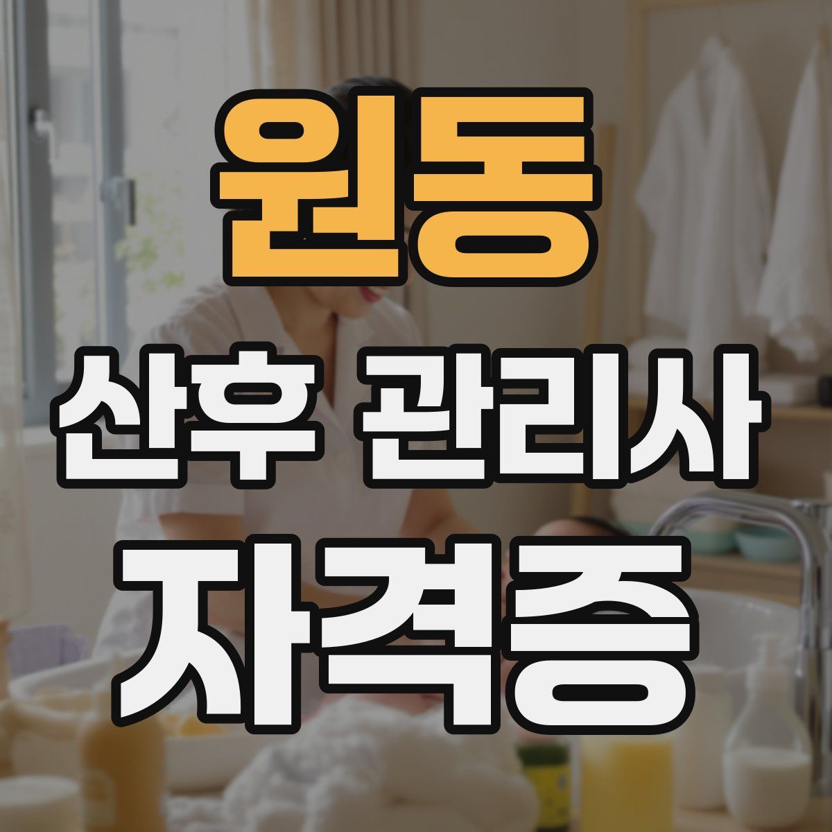원동 산후 관리사 자격증