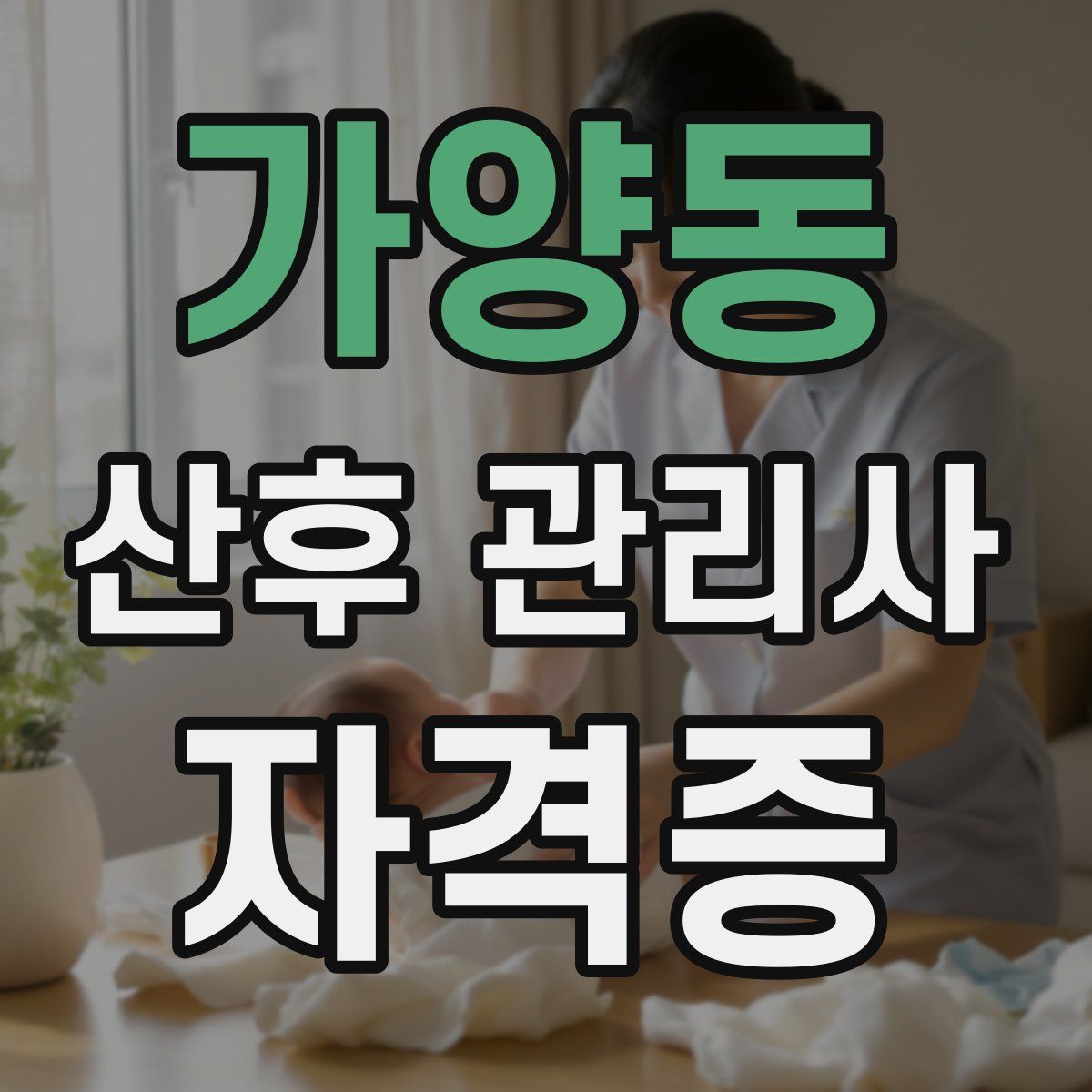 가양동 산후 관리사 자격증