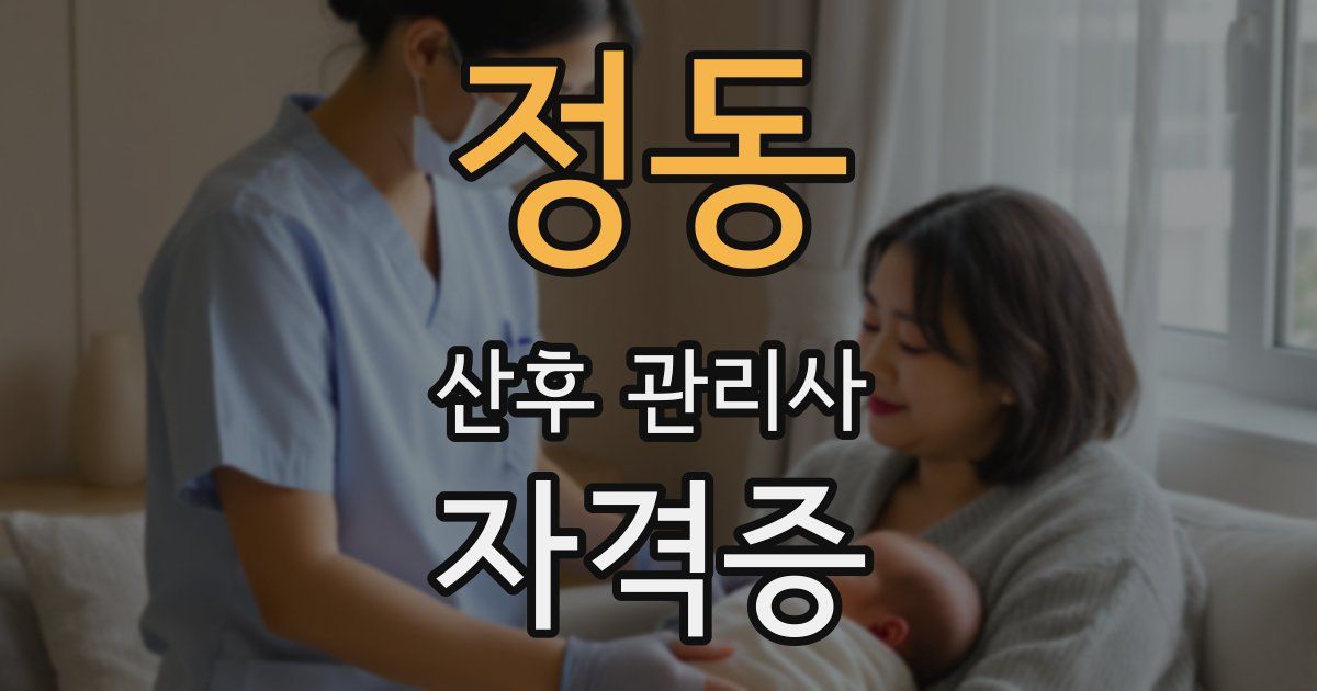 정동 산후 관리사 자격증