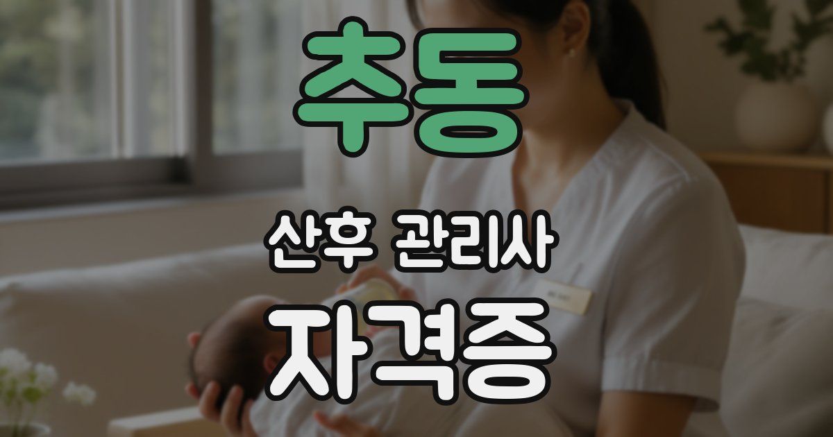 추동 산후 관리사 자격증