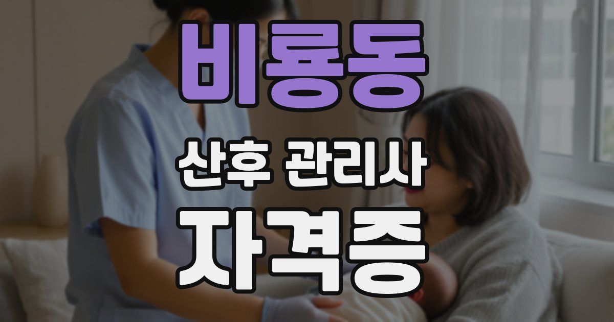 비룡동 산후 관리사 자격증