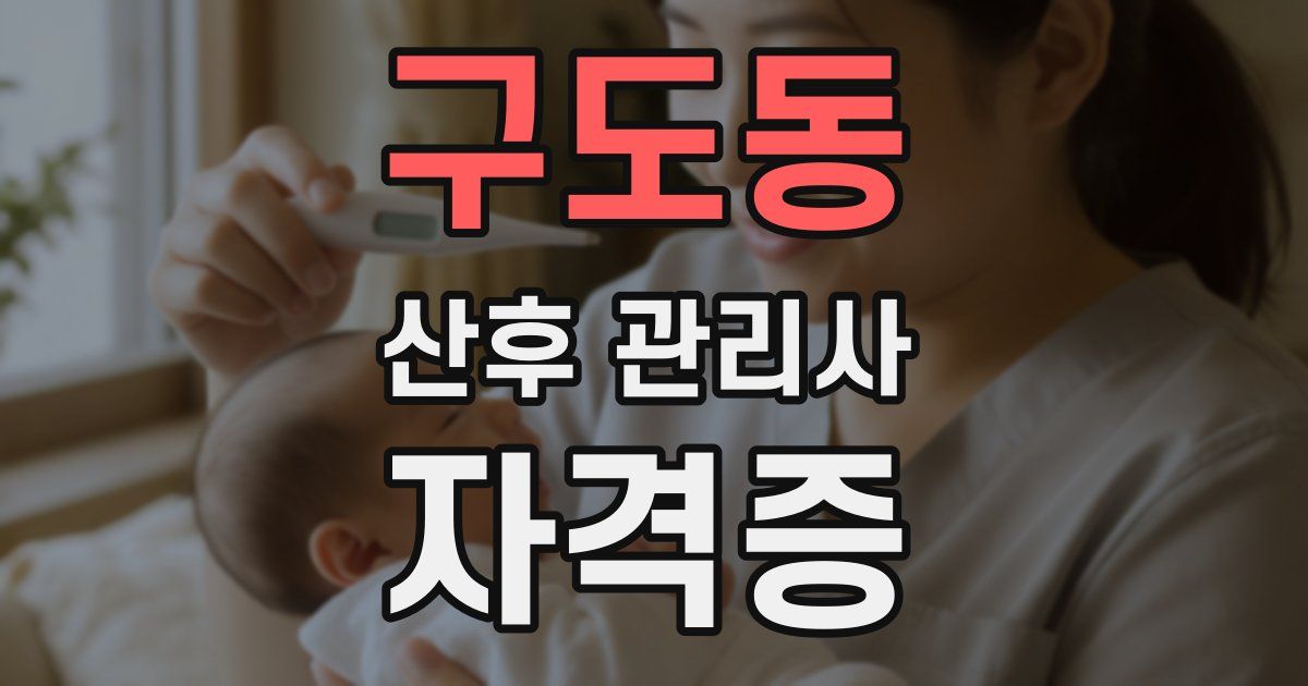 구도동 산후 관리사 자격증