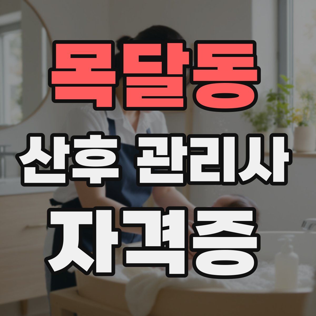 목달동 산후 관리사 자격증