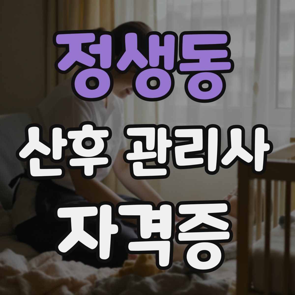 정생동 산후 관리사 자격증