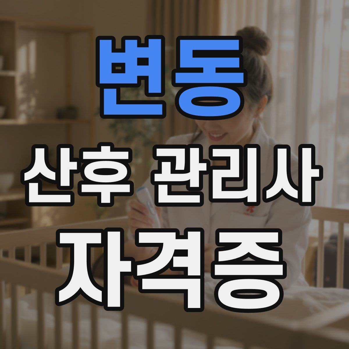 변동 산후 관리사 자격증